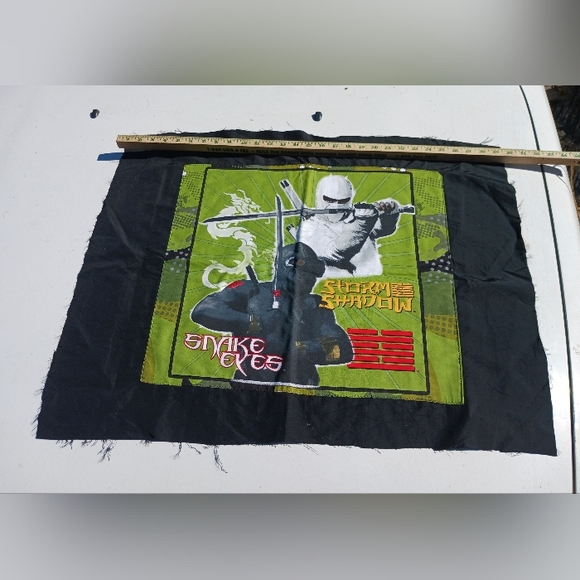 Quilt,Pillow Blocks Orphans & Uncut Sheet /2009 Hasbro GI Joe ,Snake Eyes - Picture 9 of 13